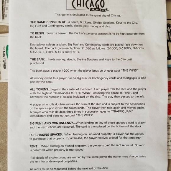 Chicago In A Box Monopoly style board game - Picture 4 of 11